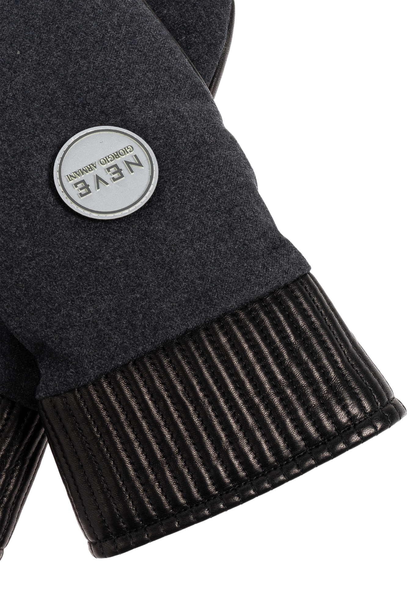 EMPORIO ARMANI 90s レザーグローブ フリース ロゴ glove EMPORIO ARMANI 90s レザーグローブ フリース ロゴ glove